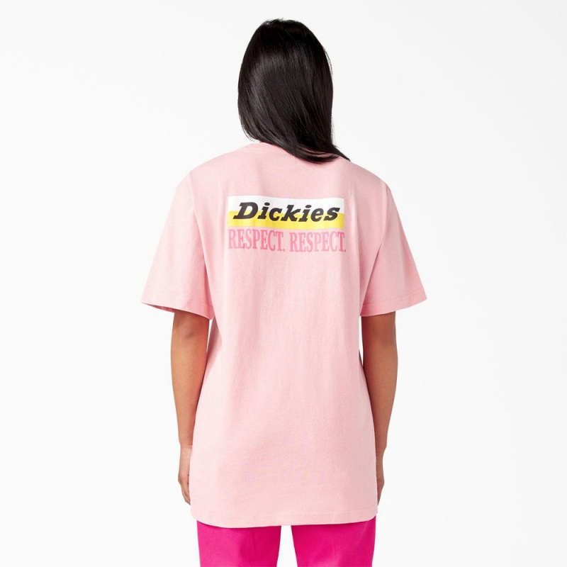 Women\'s Dickies Breast Cancer Awareness Heavyweight T-Shirt Pink | 9784562-UO