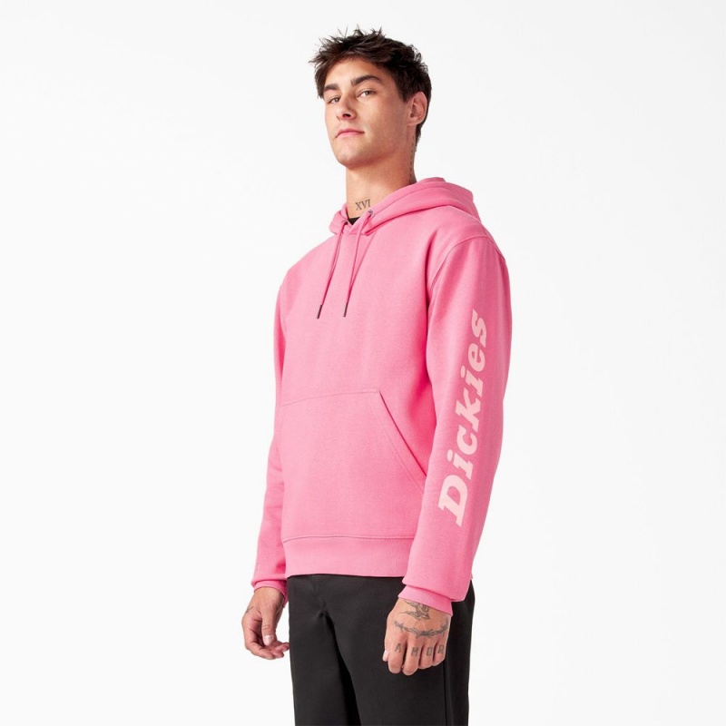 Women's Dickies Breast Cancer Awareness Logo Hoodie Pink | 7603982-CF