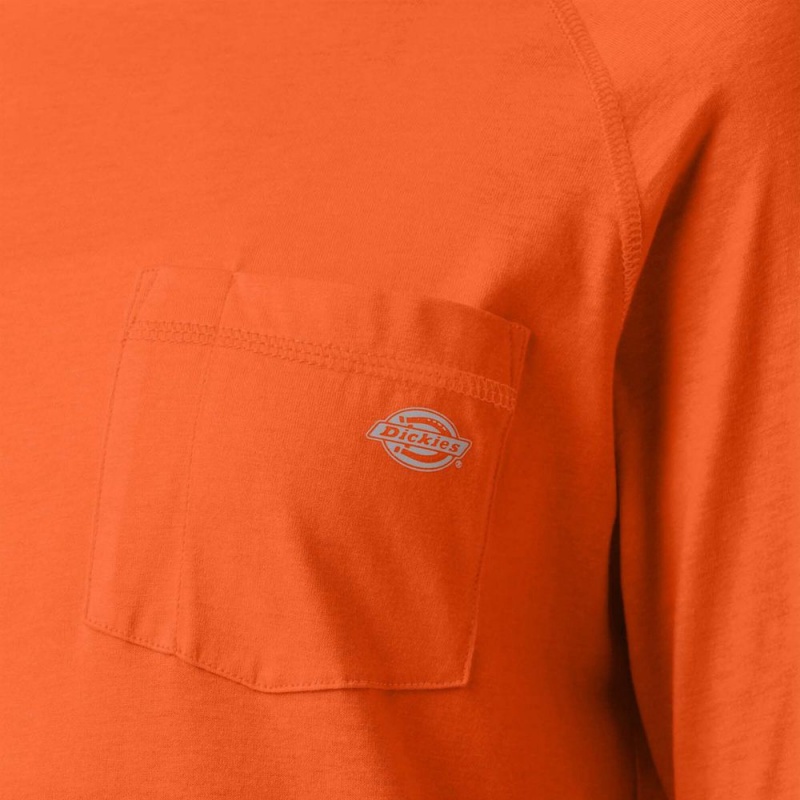 Women's Dickies Cooling Performance Sun T-Shirt Orange | 5962470-PA