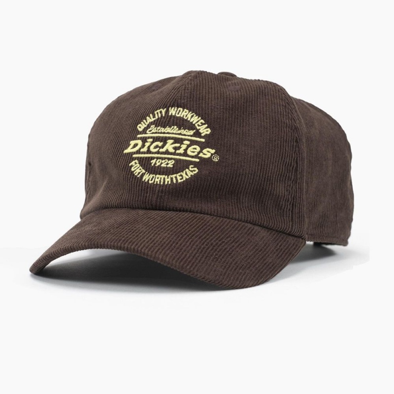 Women\'s Dickies Corduroy Cap Brown | 6459307-MB