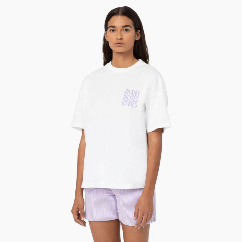 Women's Dickies Creswell Graphic T-Shirt White | 0968521-HZ