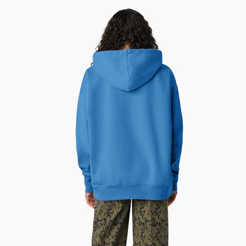 Women's Dickies Creswell Hoodie Blue | 7091658-PX