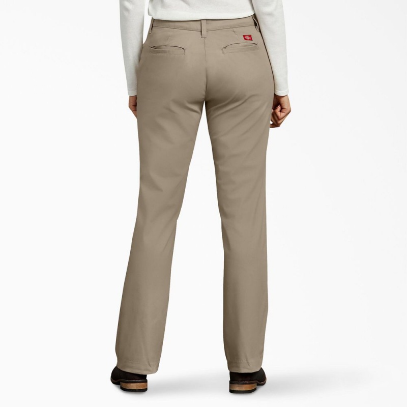 Women's Dickies Curvy Fit Pants Grey | 3596728-BM