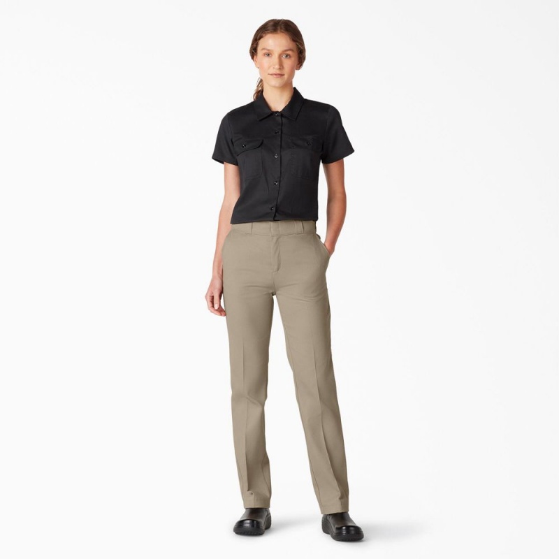 Women's Dickies FLEX Original Fit Work Pants Grey | 8401253-BZ