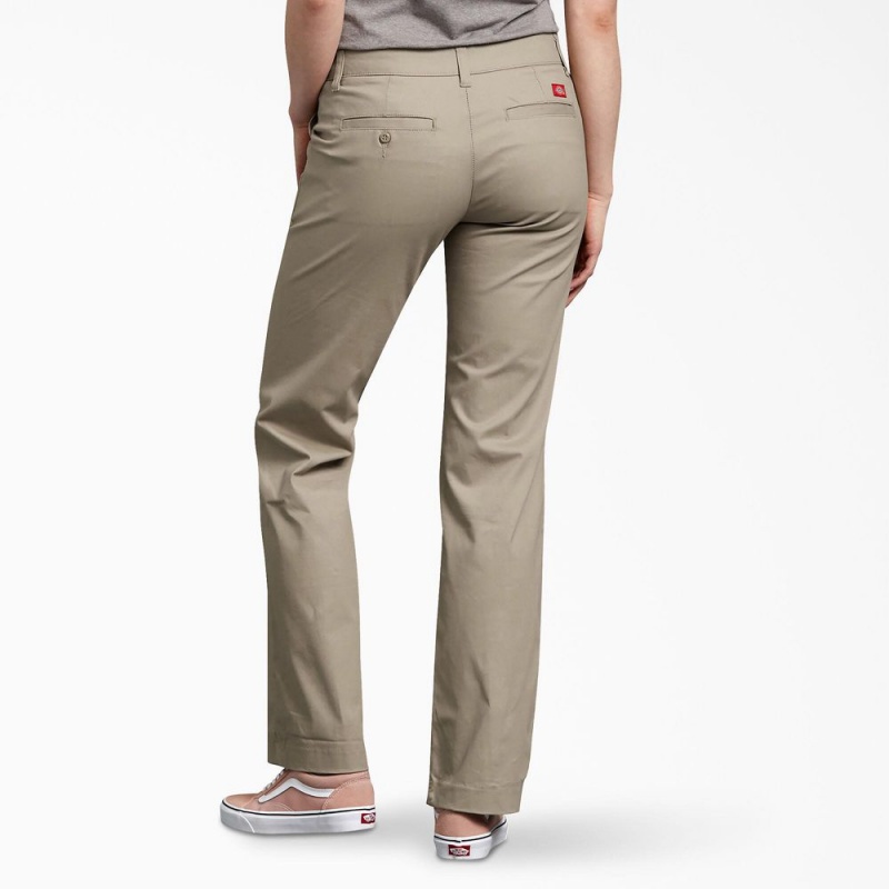 Women's Dickies FLEX Relaxed Fit Pants Grey | 0854162-VU