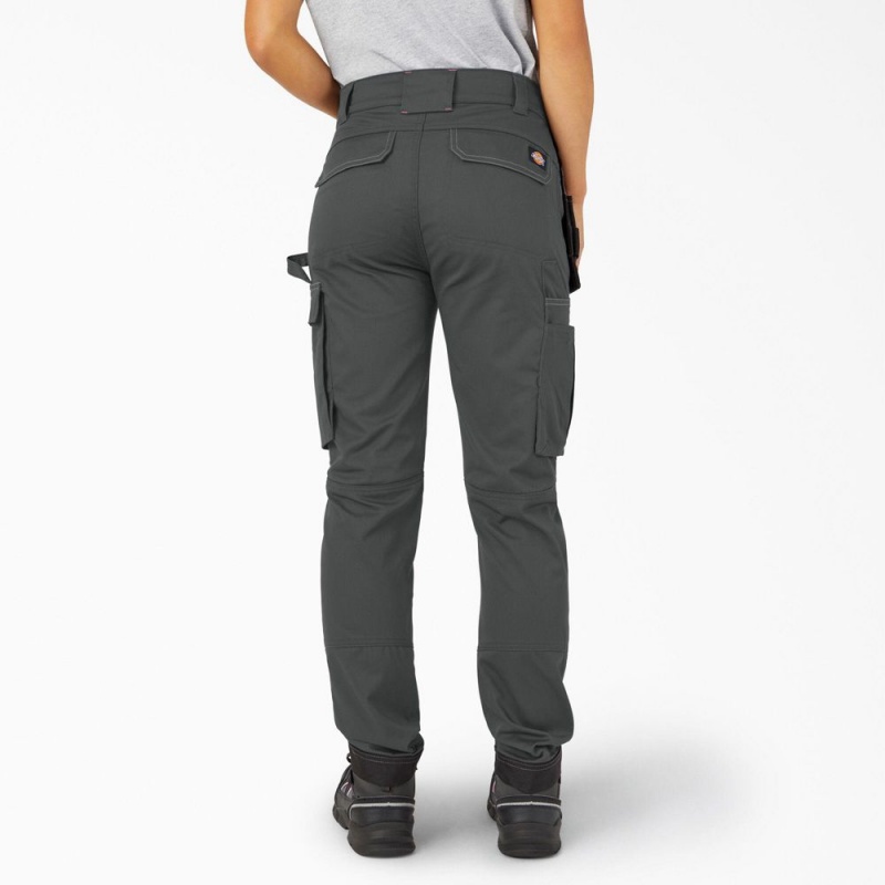 Women's Dickies FLEX Relaxed Fit Work Pants Grey | 3042816-FQ