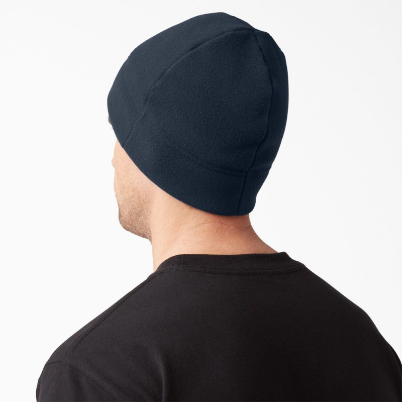 Women's Dickies Fleece Beanie Navy | 1027584-TQ