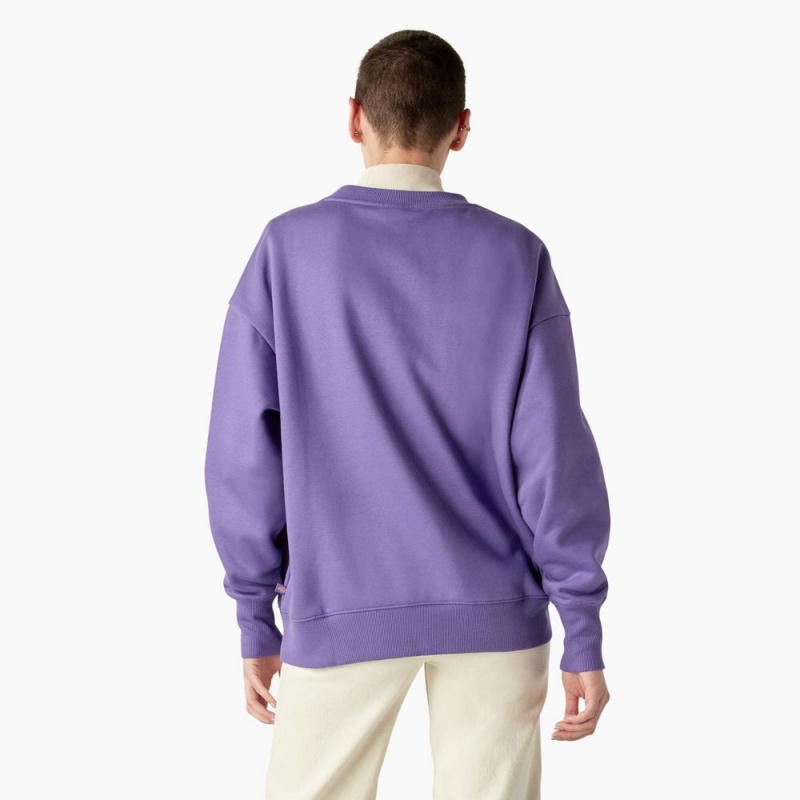 Women's Dickies Garden Plain Sweatshirt Purple | 1756938-QO