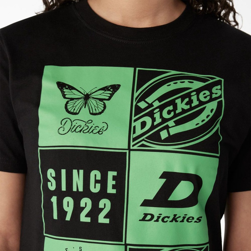 Women's Dickies Graphic Band T-Shirt Black | 8269317-KC