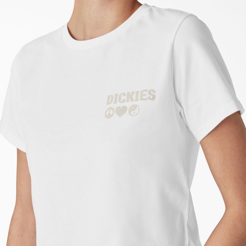 Women's Dickies Graphic T-Shirt White | 9048526-JP