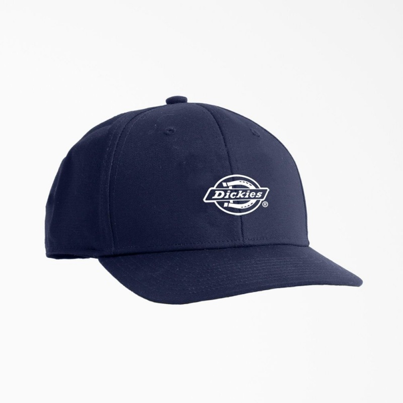 Women\'s Dickies Low Pro Logo Print Cap Navy | 7510329-VD