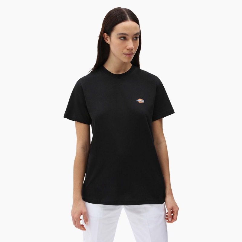 Women\'s Dickies Mapleton T-Shirt Black | 7698015-YK