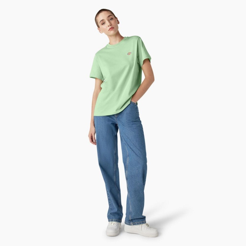 Women's Dickies Mapleton T-Shirt Green | 9875461-IB