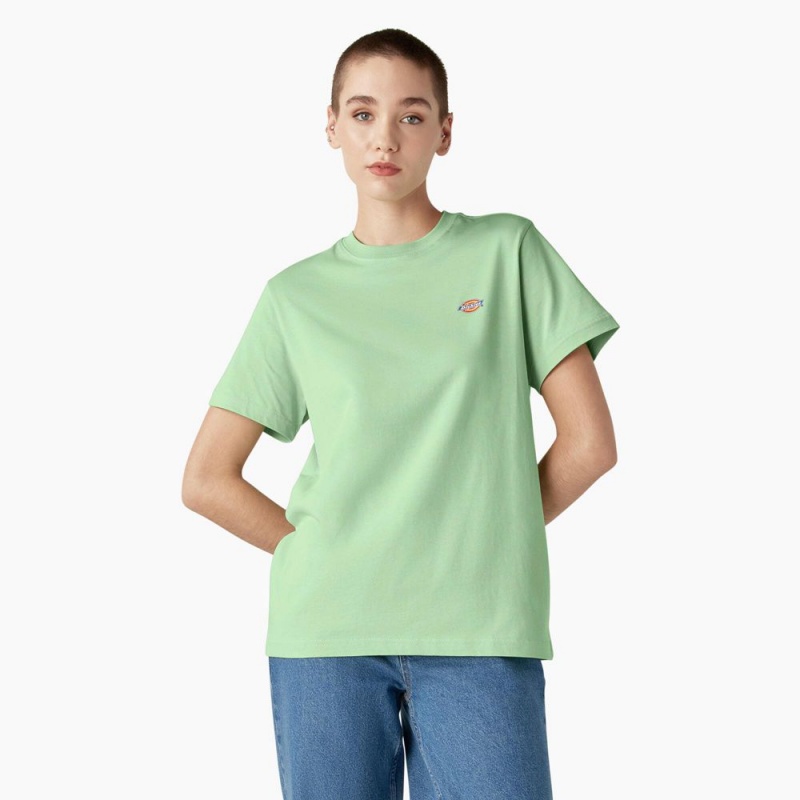 Women\'s Dickies Mapleton T-Shirt Green | 9875461-IB