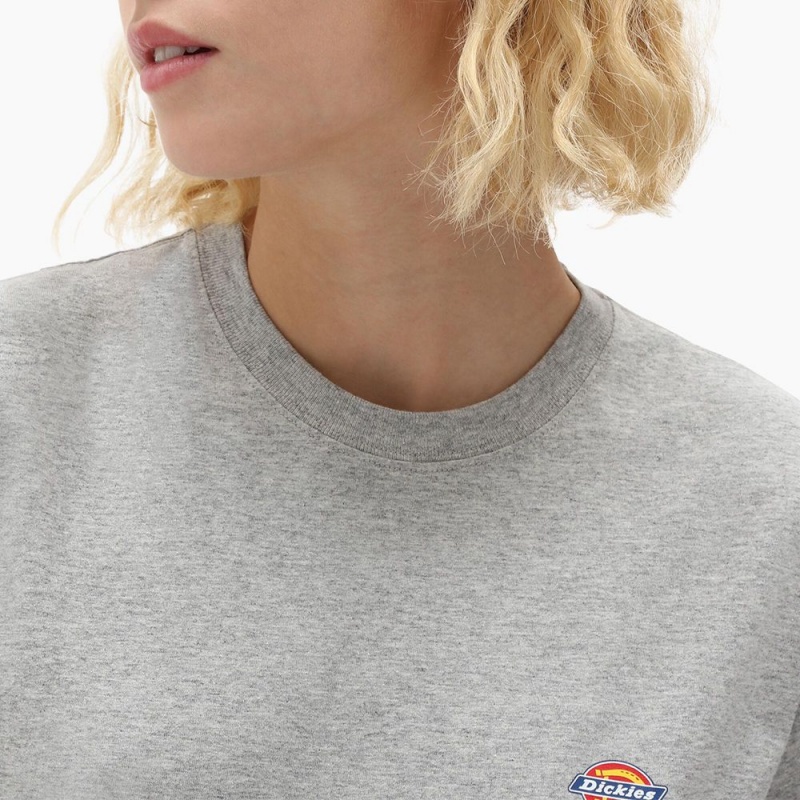 Women's Dickies Mapleton T-Shirt Grey | 8139754-UB