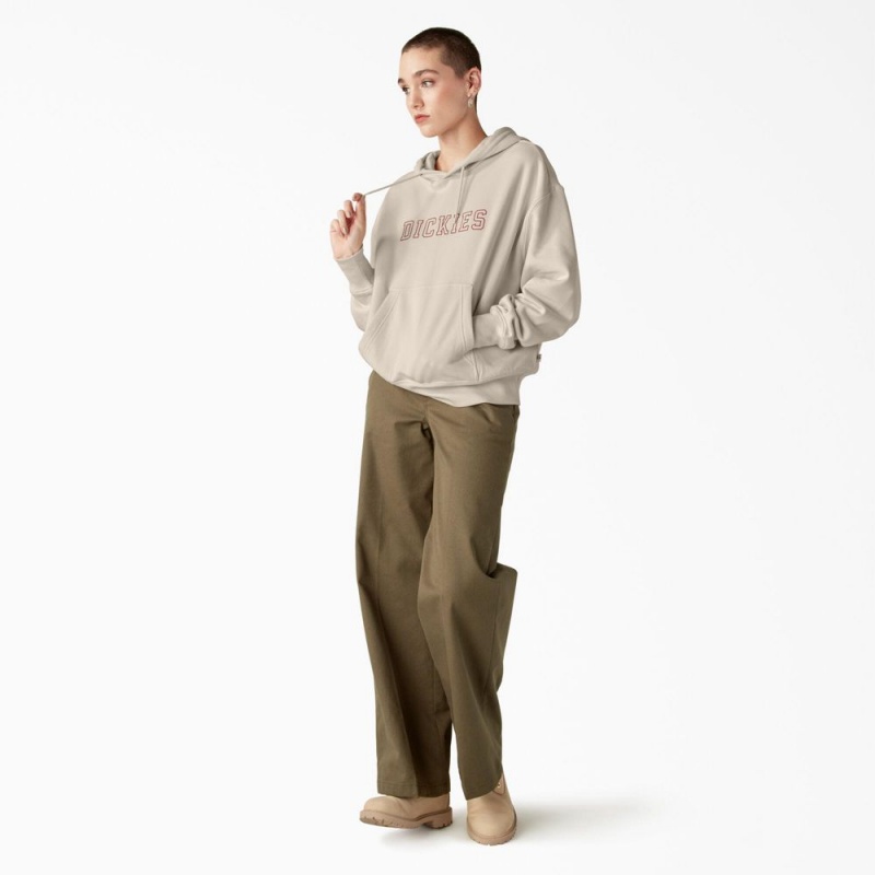 Women's Dickies Melvern Hoodie Grey | 0392146-RZ