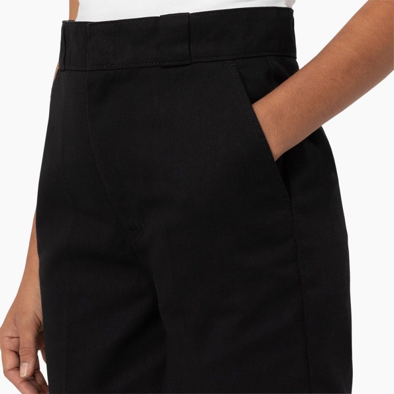 Women's Dickies Phoenix Shorts Black | 4053829-VA