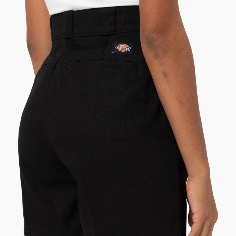 Women's Dickies Phoenix Shorts Black | 4053829-VA