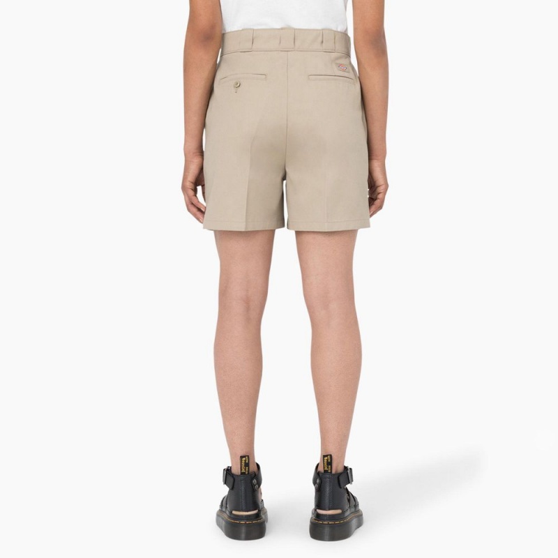 Women's Dickies Phoenix Shorts Khaki | 5934681-QW