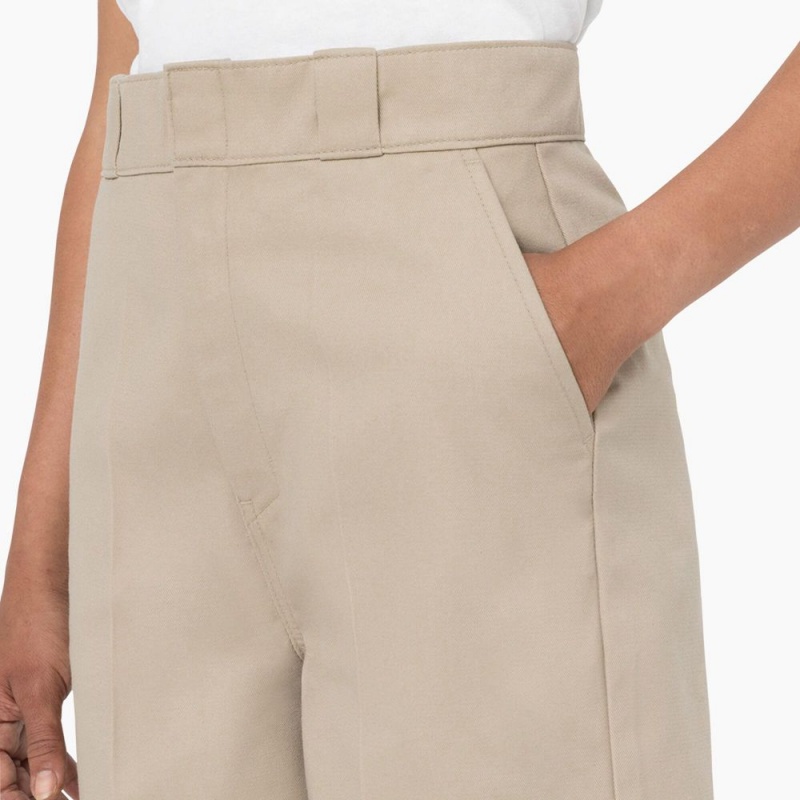 Women's Dickies Phoenix Shorts Khaki | 5934681-QW