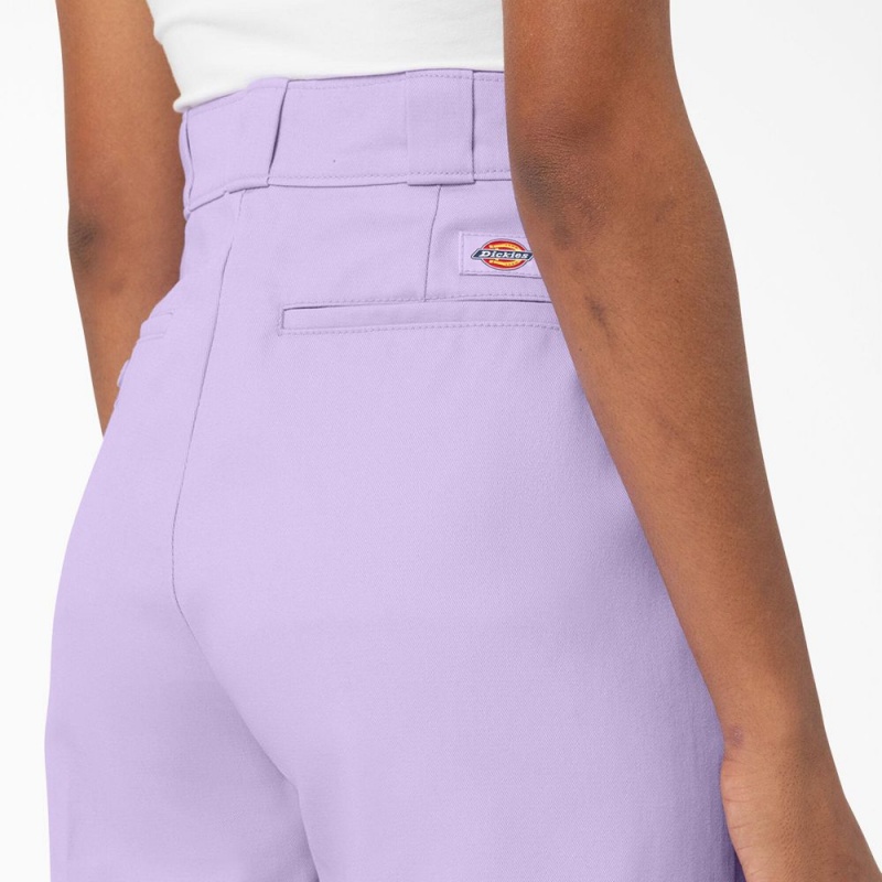 Women's Dickies Phoenix Shorts Purple | 6452781-UD