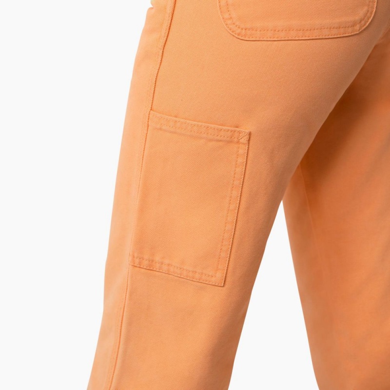 Women's Dickies Regular Fit Duck Pants Orange | 4795360-FC