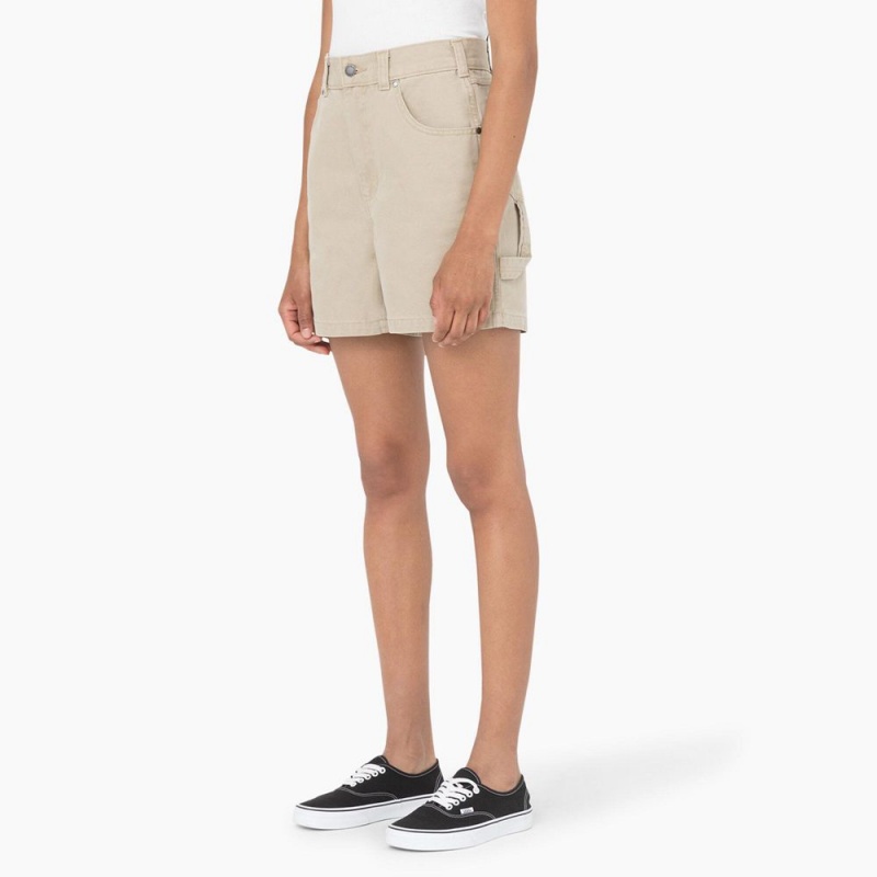 Women's Dickies Regular Fit Duck Shorts Grey | 8067314-HR