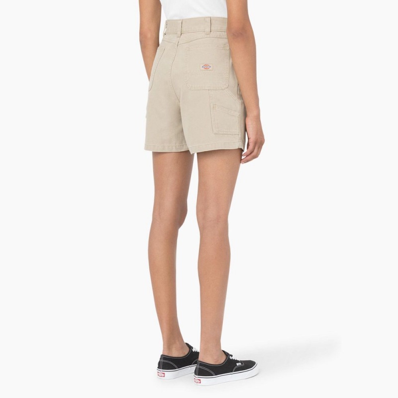 Women's Dickies Regular Fit Duck Shorts Grey | 8067314-HR