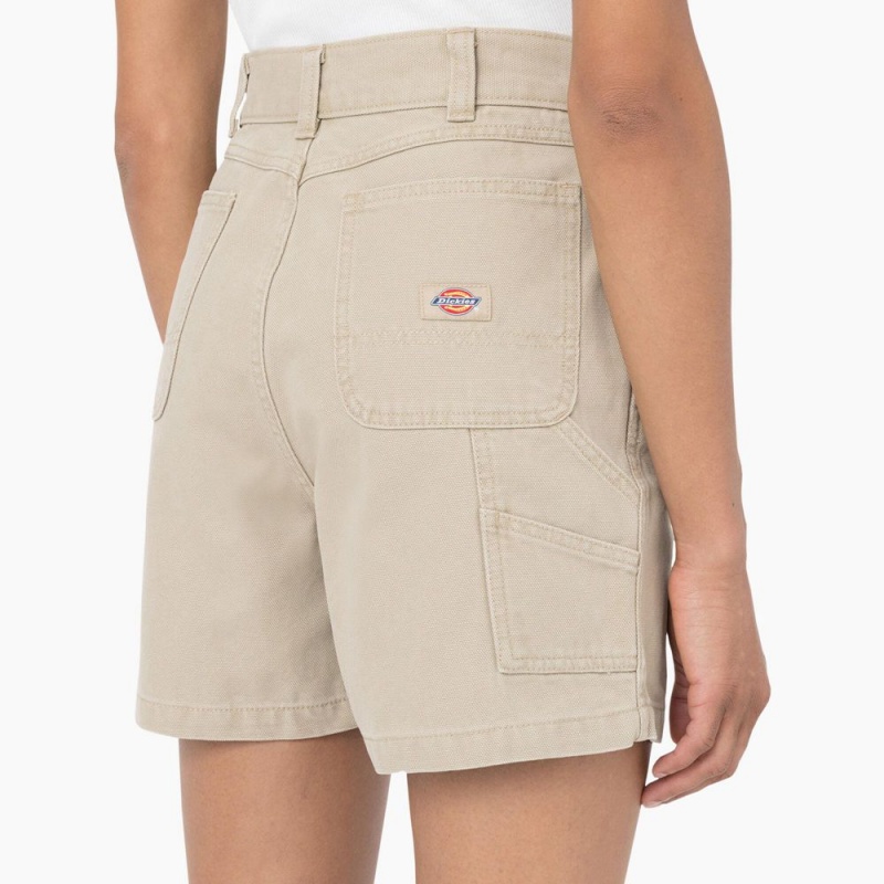 Women's Dickies Regular Fit Duck Shorts Grey | 8067314-HR