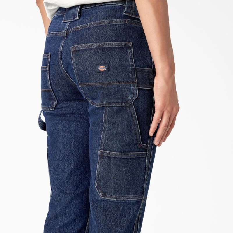 Women's Dickies Regular Fit Work Jeans Blue | 7841502-AK