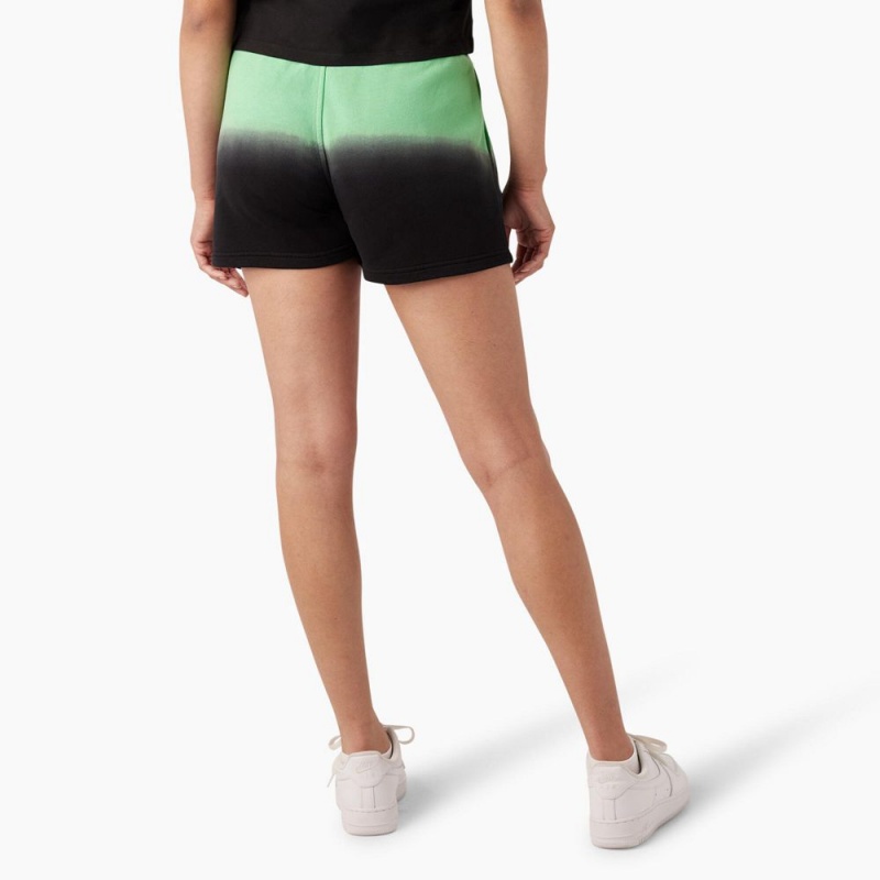 Women's Dickies Relaxed Fit Ombre Knit Shorts Green | 5241893-US