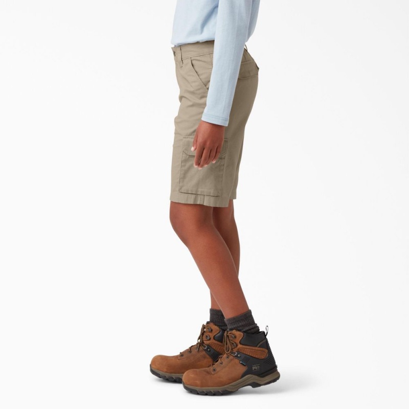 Women's Dickies Ripstop Cargo Shorts Grey | 5471893-SE