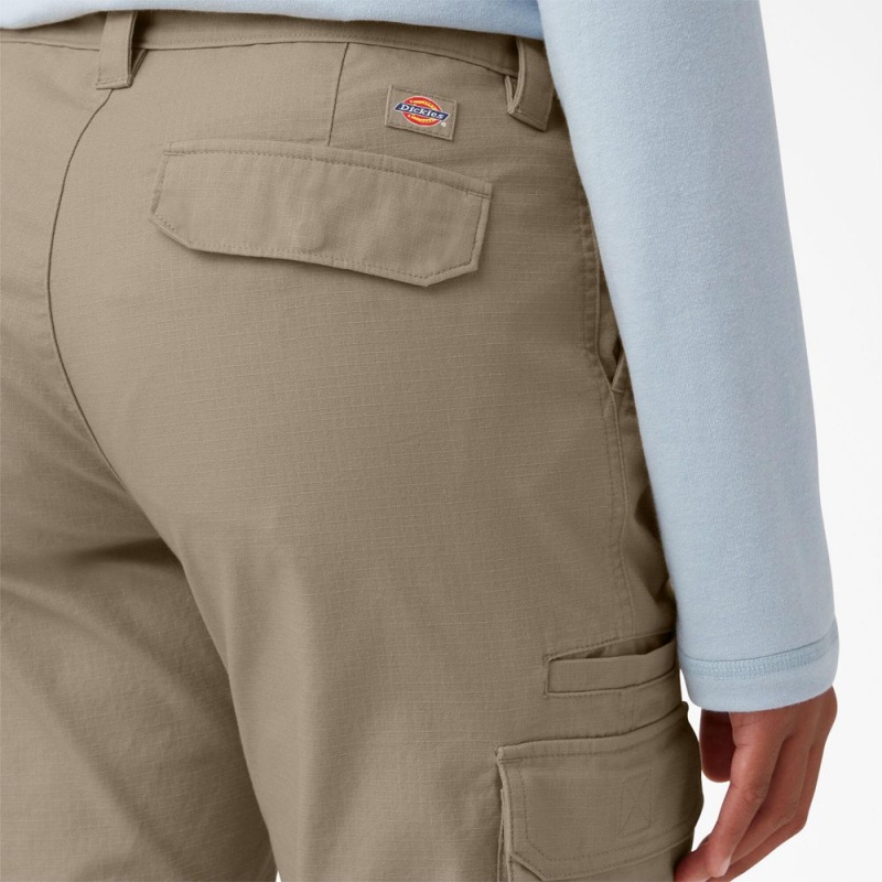 Women's Dickies Ripstop Cargo Shorts Grey | 5471893-SE