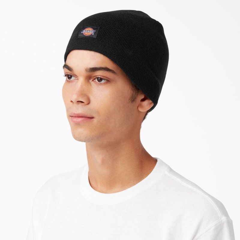 Women's Dickies Skull Beanie Black | 3460759-VY