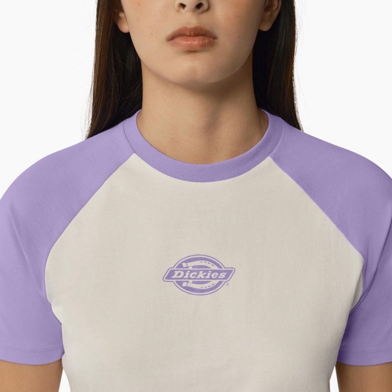 Women's Dickies Sodaville Cropped T-Shirt White | 8906124-JZ