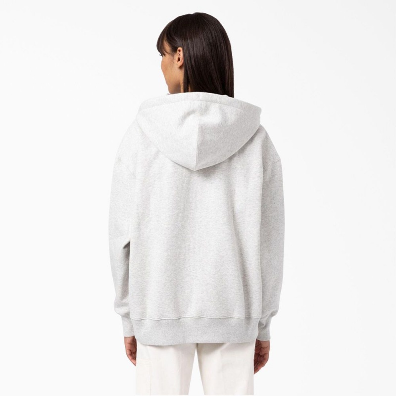 Women's Dickies Summerdale Hoodie White | 6215437-KO