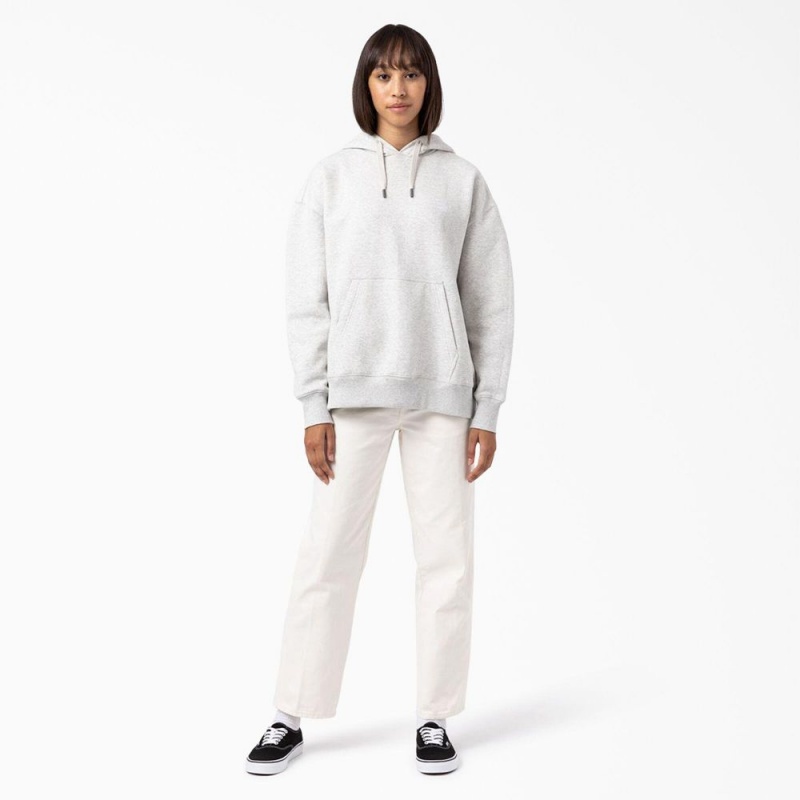 Women's Dickies Summerdale Hoodie White | 6215437-KO