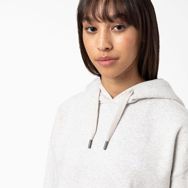 Women's Dickies Summerdale Hoodie White | 6215437-KO