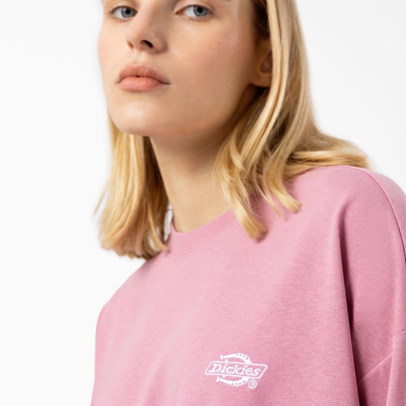 Women's Dickies Summerdale Long Sleeve T-Shirt Pink | 8503274-UR