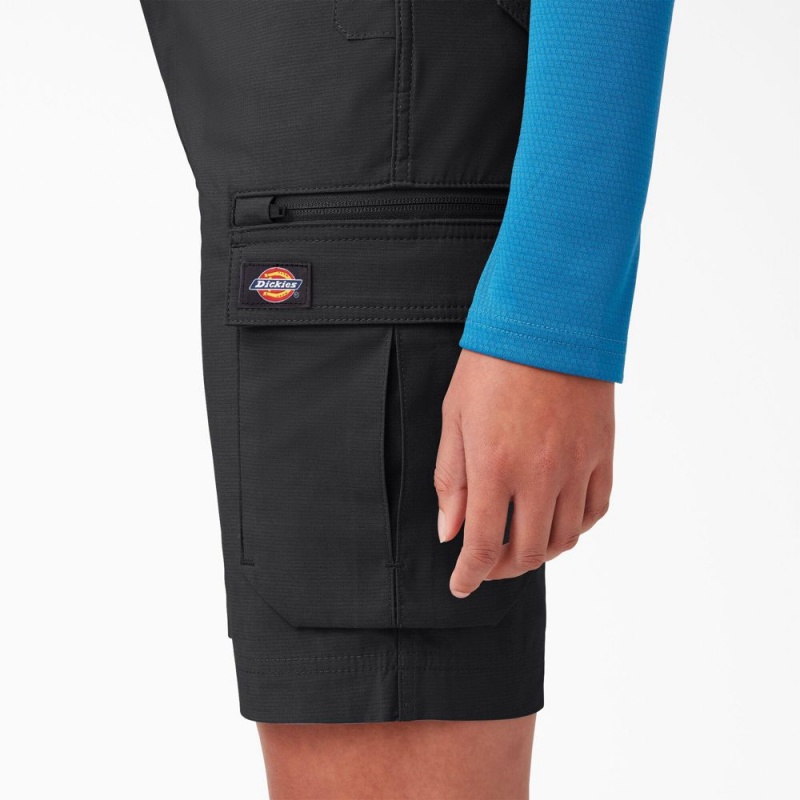 Women's Dickies Temp-iQ® 365 Shorts Black | 9168205-WO