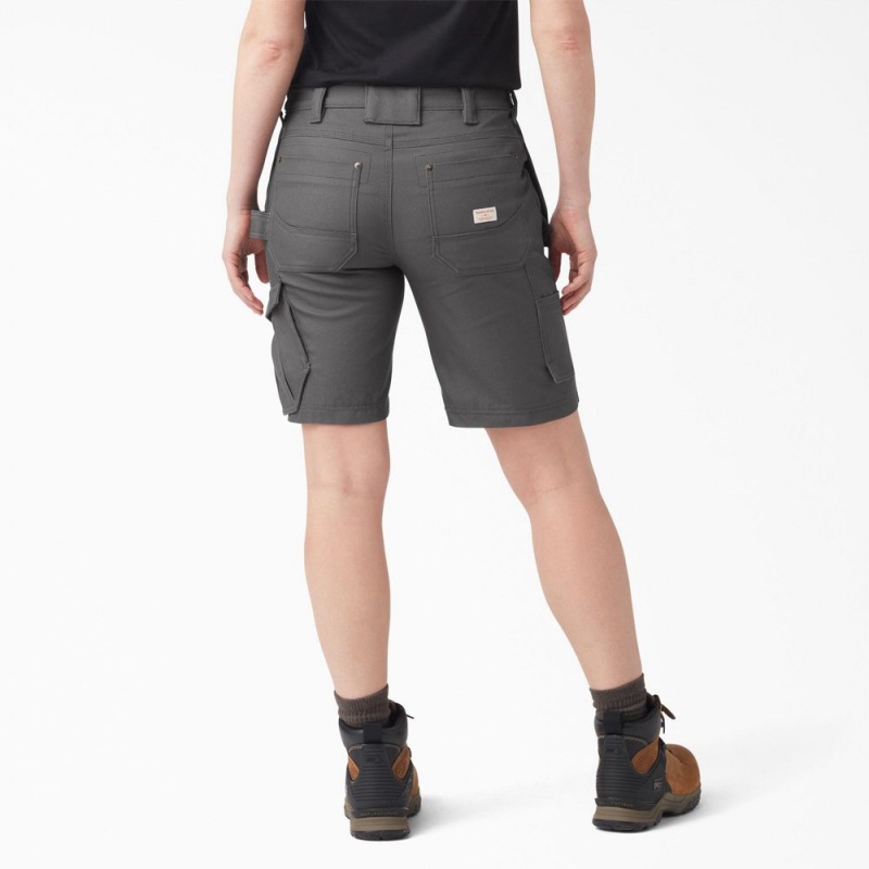 Women's Dickies Traeger x Relaxed Fit Shorts Grey | 3086259-ZJ