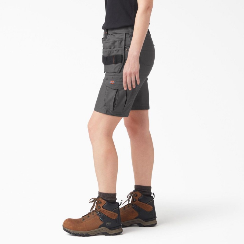 Women's Dickies Traeger x Relaxed Fit Shorts Grey | 3086259-ZJ