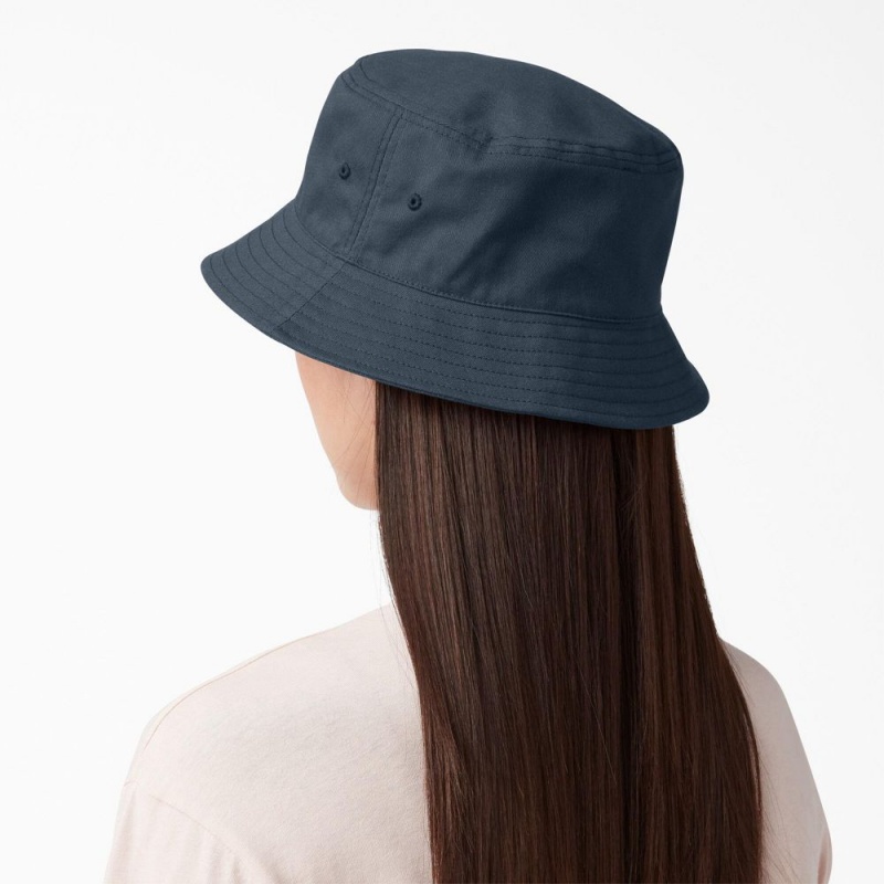 Women's Dickies Twill Bucket Hat Blue | 1829670-PZ