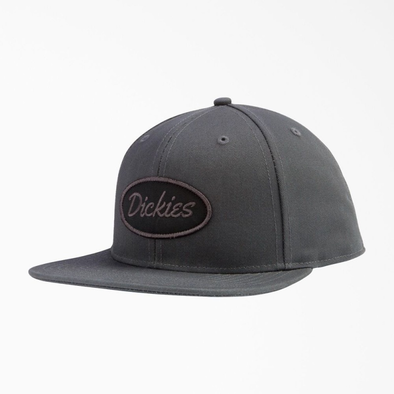 Women\'s Dickies Twill Flat Bill Cap Grey | 7241086-HA