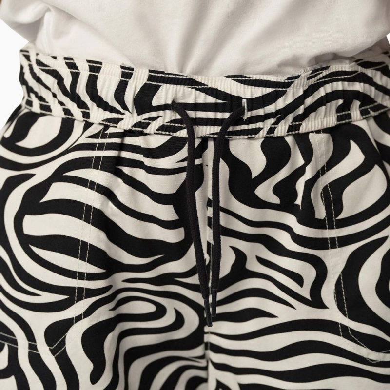 Women's Dickies Zebra Regular Fit Print Shorts Black | 5710923-CA