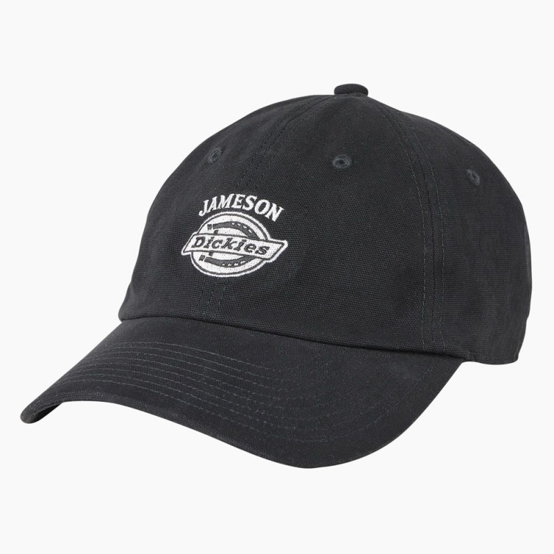 Women\'s Dickies x Jameson Embroidered Cap Black | 5847693-LB