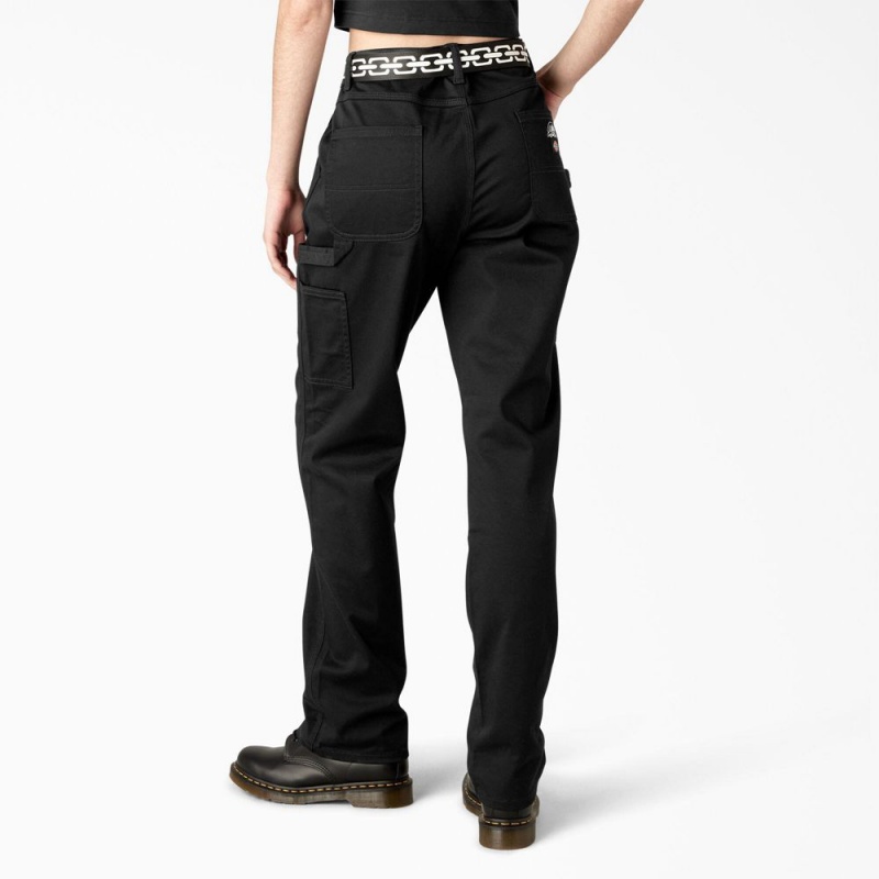 Women's Dickies x Lurking Class Relaxed Fit Pants Black | 6295170-SY