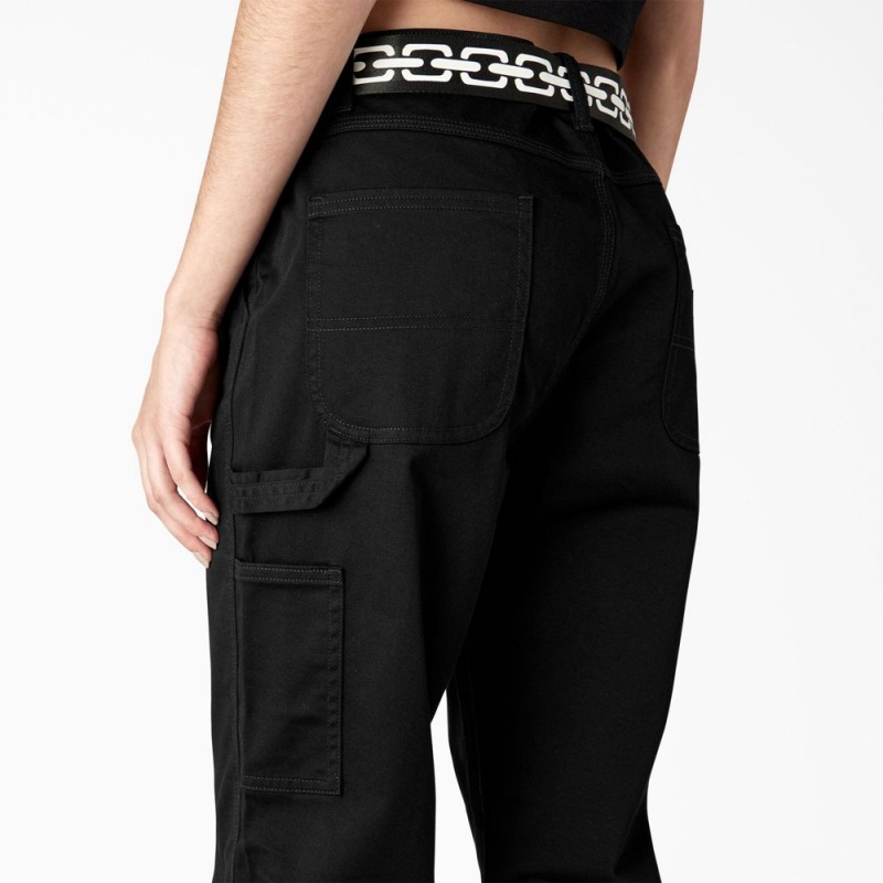 Women's Dickies x Lurking Class Relaxed Fit Pants Black | 6295170-SY